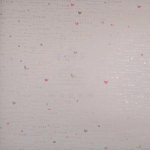 Papel de Parede All Kids Happy Love H2913302 - Rolo: 10m x 0,53m Vinilizado Tam 53m x 10.00 (C x A) Rosa happy love   H2913302